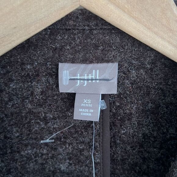 J.Jill 12% wool brown sequins blazer jacket NWT Sz XS petite - Picture 6 of 12